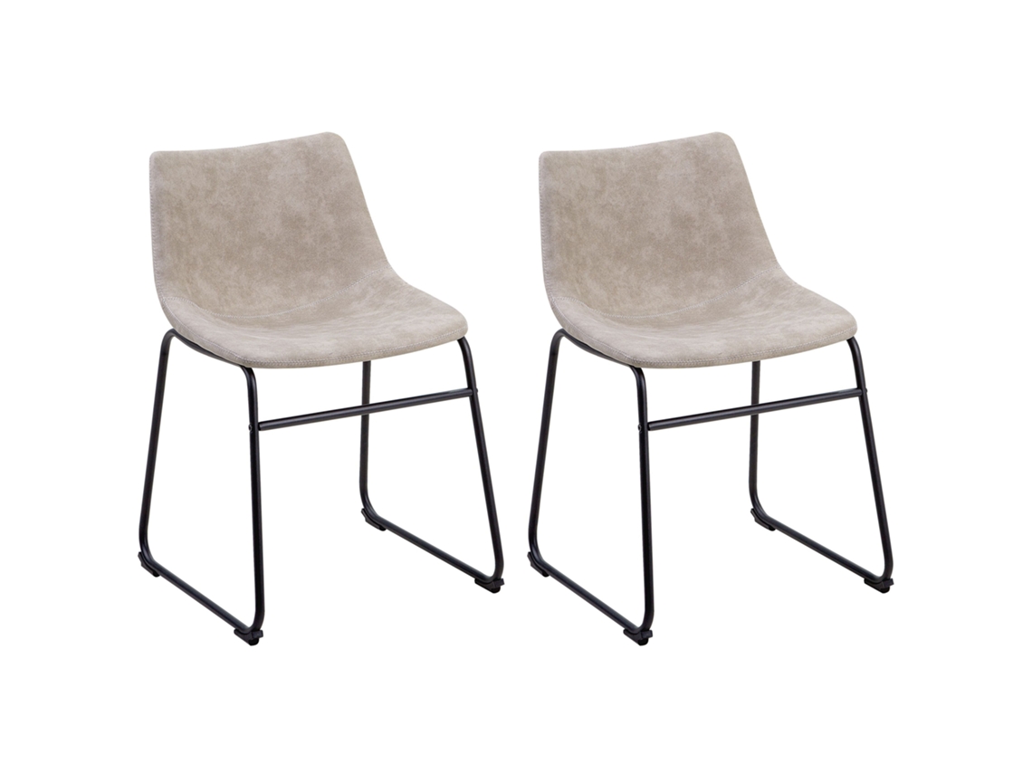 Cadeira Estilo ʺretroʺ BELIANI Batavia de Poliéster Creme 45x44x74