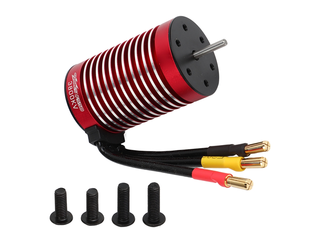 Motor Brushless Sem Sensor 4 Polos 3800kv Alta Precisão Universal Para Carro Rc 1/10