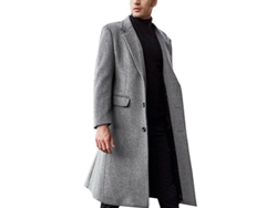 Gabardina De Invierno Para Hombre, Sencilla Pechera Calefactable, Abrigo Largo Formal, Qmf