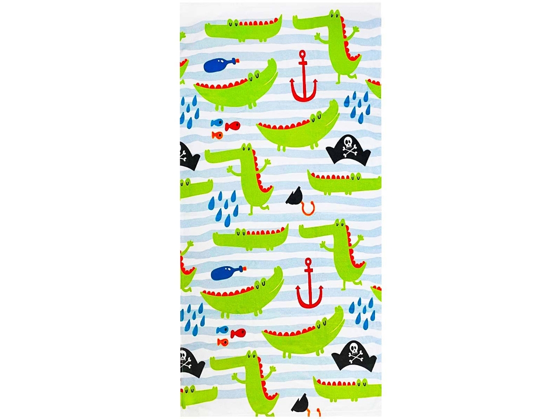 Toalla de playa de microfibra Yuysan para niños, absorbente y de secado rápido, 140 x 70 cm, verde claro, dinosaurio.