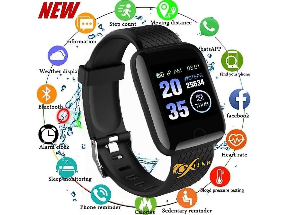 Reloj inteligente para hombre y mujer con monitor de actividad física, presión arterial y frecuencia cardíaca. Ly Ebike