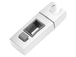Soporte Deslizante Para Barra De Ducha De 18x30 Mm - Rectangular, Cuadrado, Abs Cromado, No Requiere Perforación.