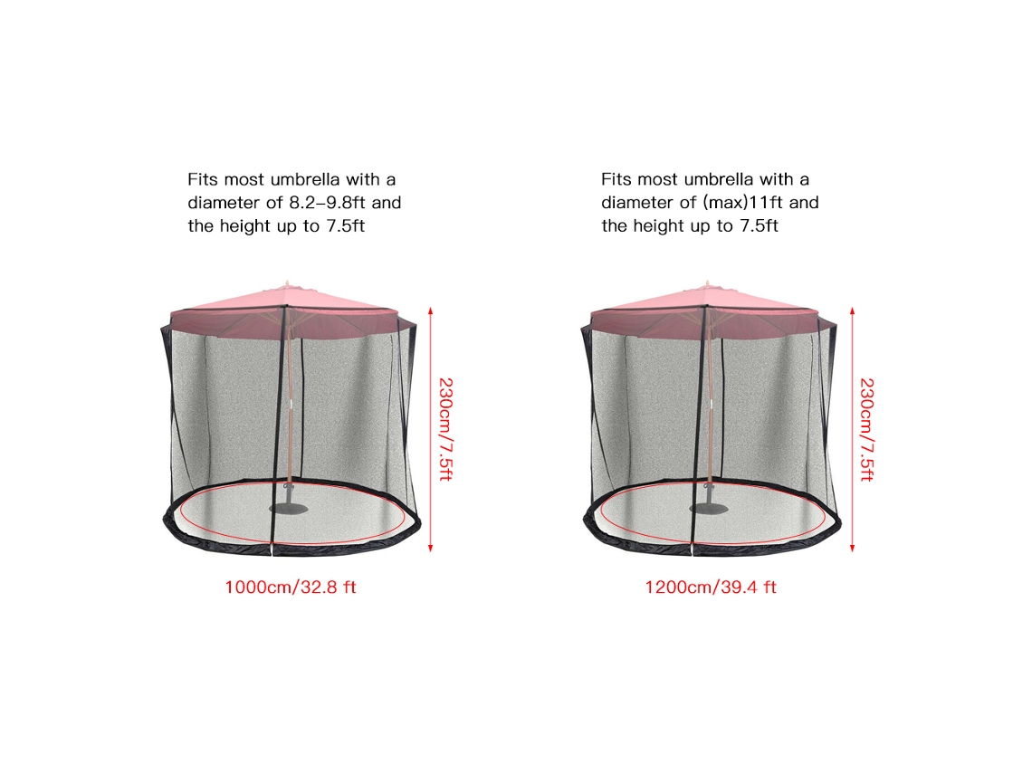 Toldo ajustable de 3,35 m con puertas dobles para jardín - Worten