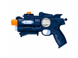 Pistola Espacial De Brincar - Com Luz E Som Mile Star Ch-003 Azul Escuro