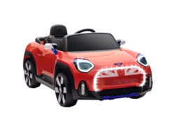 Coche eléctrico infantil Aceman Mini Concept de 12 V con Bluetooth, doble motor, suspensión trasera, faros, música, USB, 109 x 63 x 46 cm, rojo.