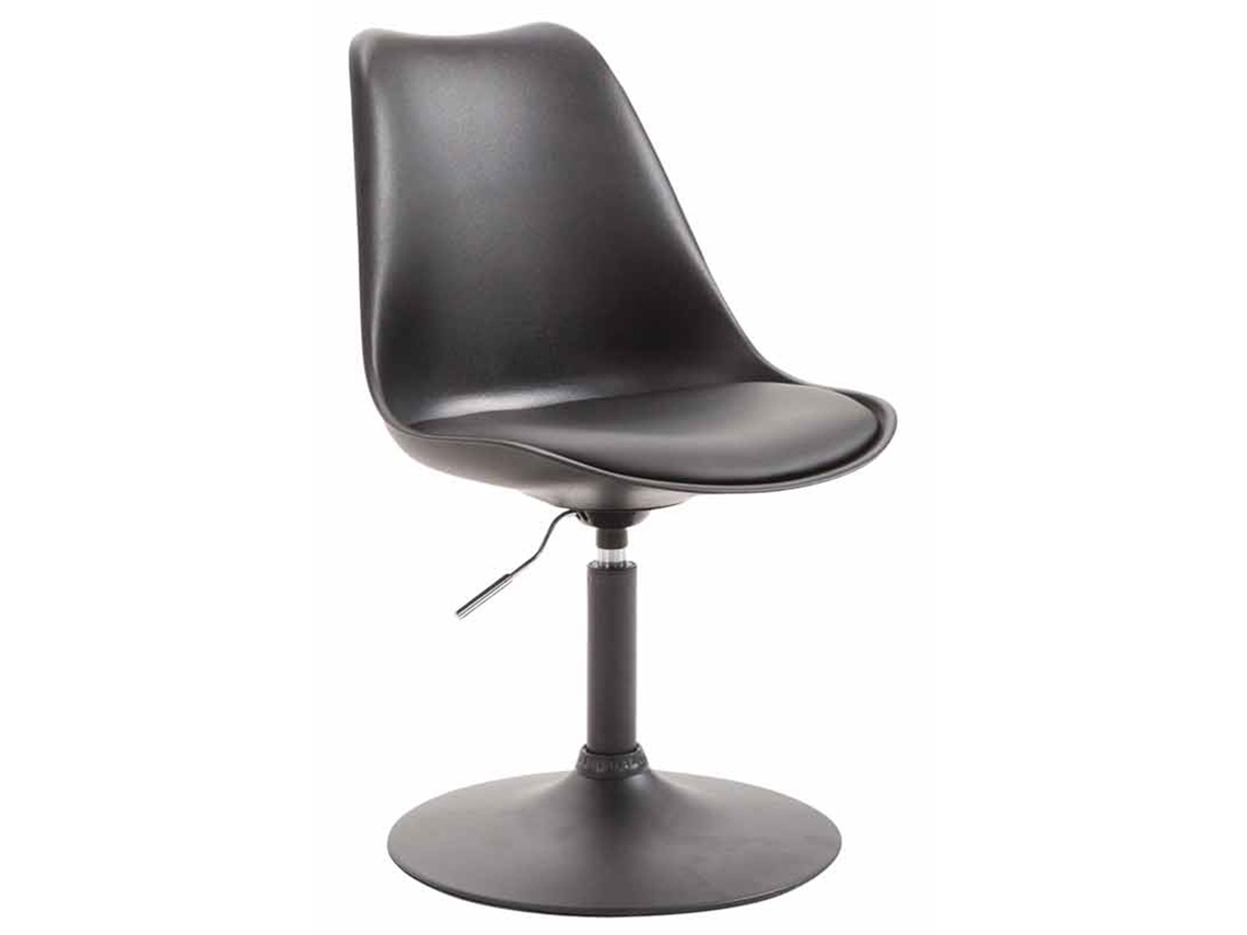 Silla de comedor Maverick de plástico negro/negro CLP