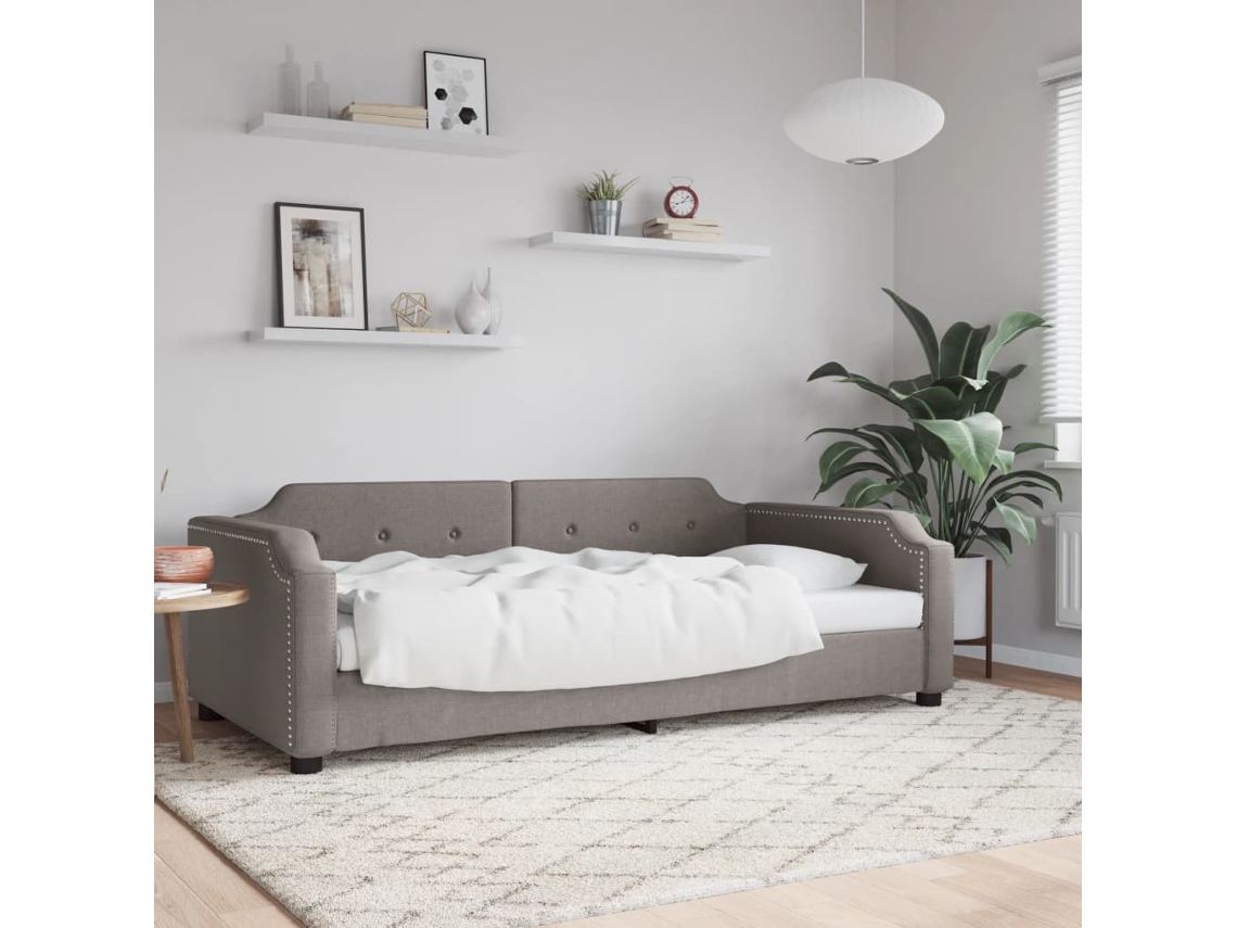 Sofá Cama Individual Lovely Home Madera Tecido Gris (80x200)