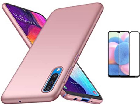 Kit Carcasa Y Protector Samsung A50 Full Cover Turtleshell Rosa