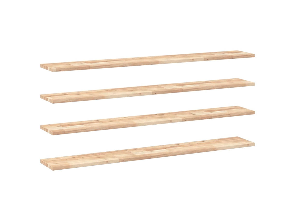 Conjunto 4 Estante Flotante VIDAXL Marrón Madera de acacia (140x20x2 cm)