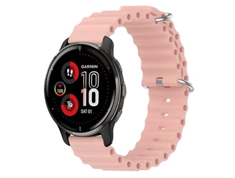 Correa De Reloj Inteligente Para Garmin Venu 2 Plus, Banda De Reloj Rosa De Color Sólido De Silicona Estilo Océano De 20Mm VENISYMLIS