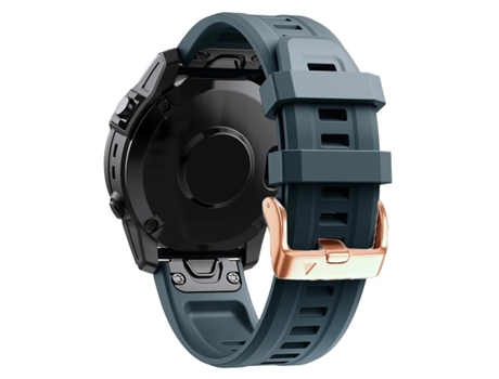 Pulsera Silicona Cierre Metálico para Garmin Fenix 6S Azul Oscuro y Rosa Pack 2X VEANXIN