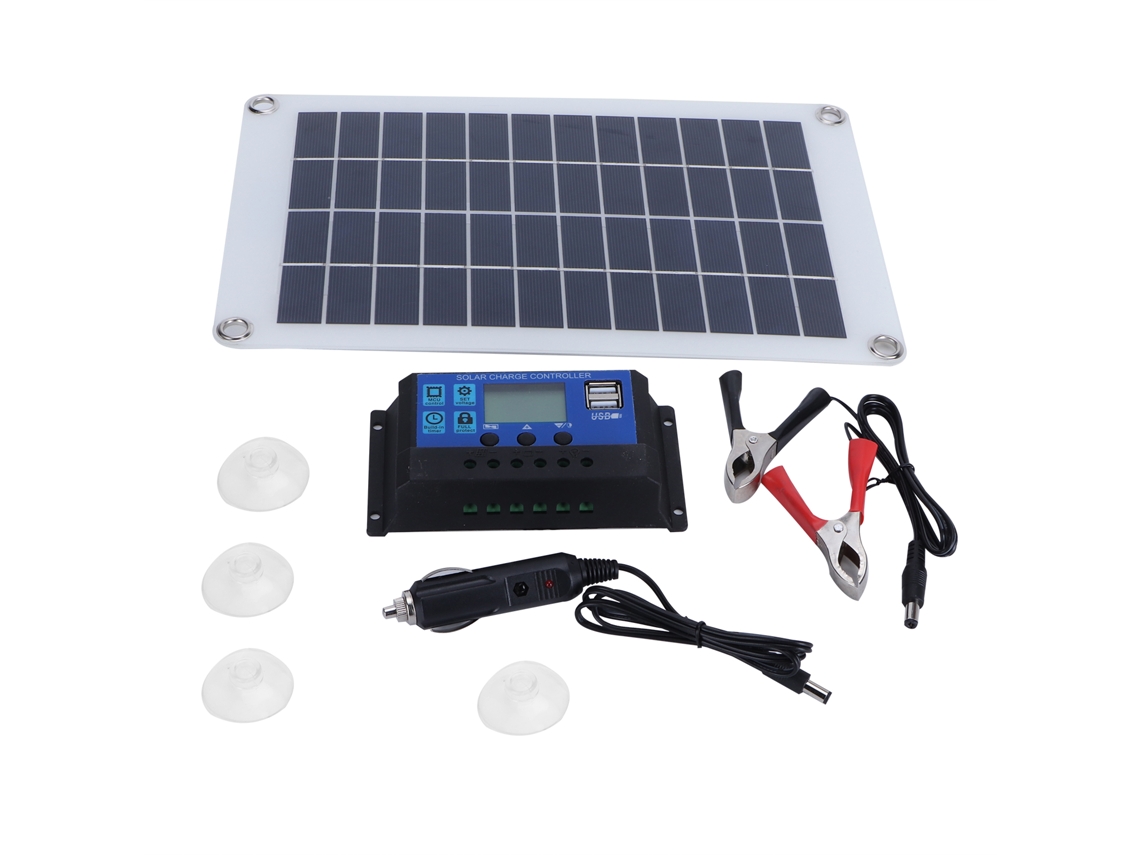 Kit De Panel Solar De 10 W Y 18 V Con Controlador De Carga, Módulo Fotovoltaico Policristalino Para Vehículos Recreativos.