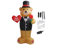 Oso de peluche inflable e impermeable con globo LED