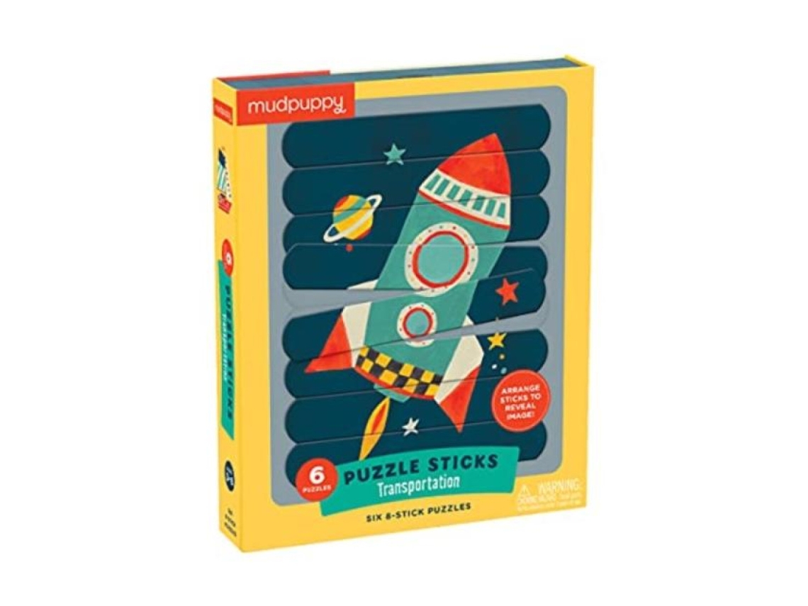 Libro Transportation Puzzle Sticks de Mudpuppy (Inglés)