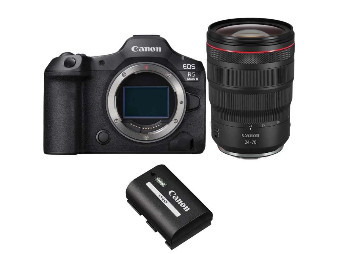 Canon Eos R5 Mark Ii + Rf 24-70mm F/2.8 L Is Usm + 1 Canon Lp-e6p + Ebook “20 Consejos Para Fotos Que Impactan”
