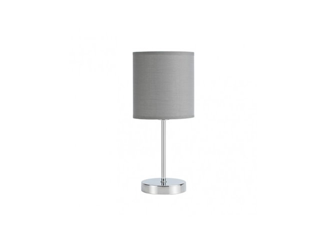 Lámpara de mesa Chanza 1xe14 Cromo con pantalla gris 37x16x16 cm Fabrilamp
