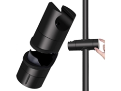Soporte De Ducha Negra Para Barra 18-25mm Abs Sólido Reforzado Versión Actualizada Mate