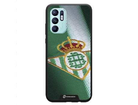 Funda Móvil Oficial Real Betis Fc para Oppo Reno 6 PHONECASES3D Piel Sintética Negro