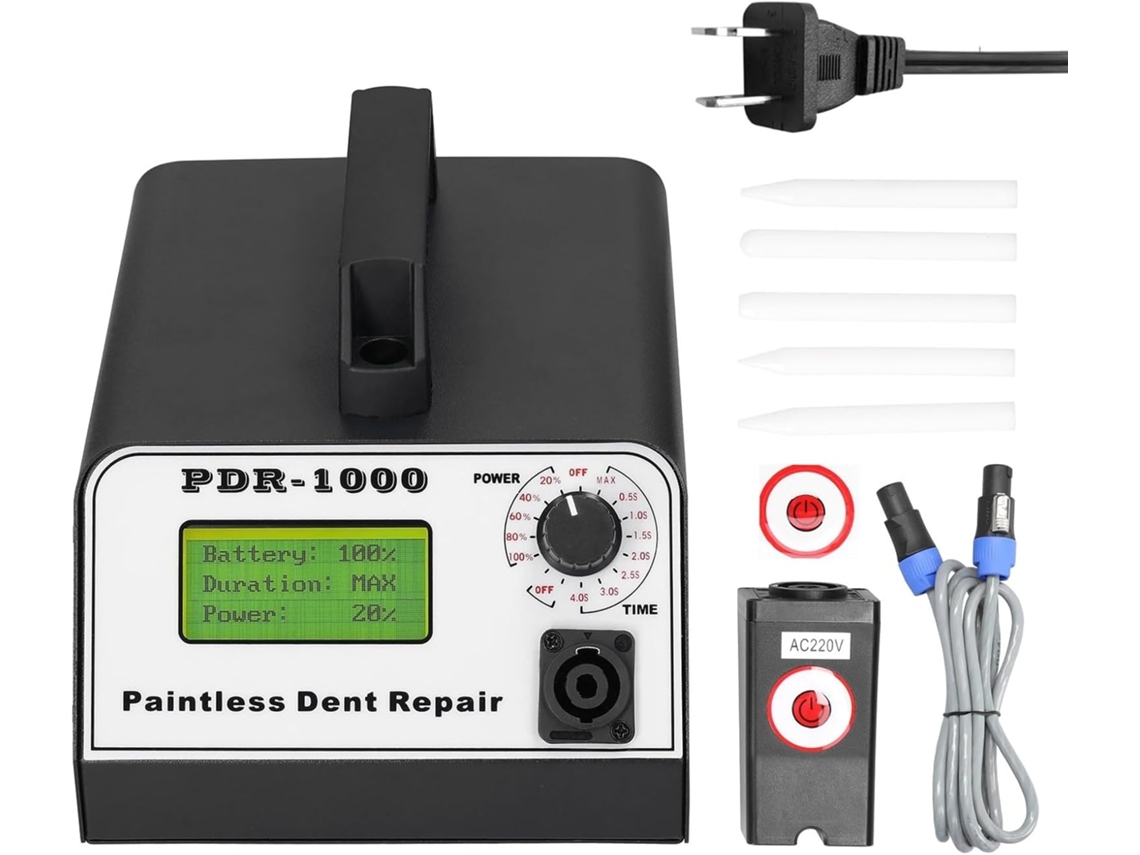 Máquina De Reparación De Abolladuras Para Carrocería Pdr-1000, Herramienta Portátil Para Eliminar Abolladuras Domésticas, Ajuste De Tiempo/potencia Para Automóviles.
