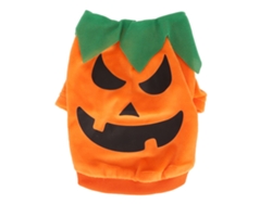Camiseta de Halloween Kkpm para perros con calabaza y fantasmas, disfraz suave y elástico para perros y gatos pequeños y medianos, naranja M