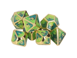 Ats-set De 7 Dados Metálicos Poliedros Con Números Claros Para Juegos De Mesa Y Rol Tipo2