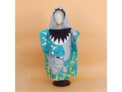 Toalla de baño con capucha Rebe Baby, suave, absorbente, de secado rápido, de algodón, unisex, para niños, con estampado de tiburones, 60x120cm