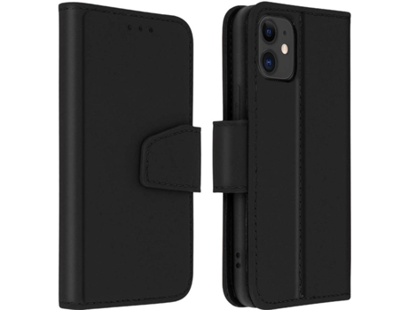 Funda iPhone 11 AVIZAR Tarjetero Negro