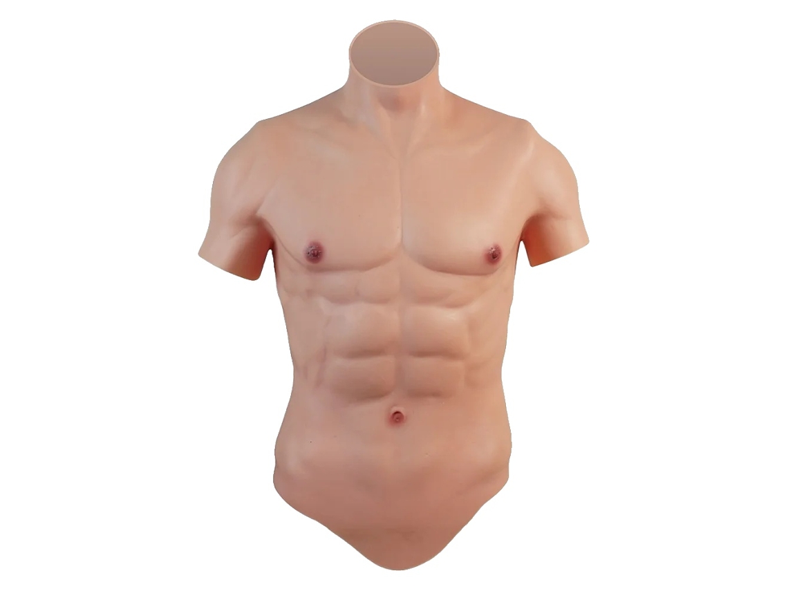 Chaleco muscular, silicona realista, diseño unisex, color 2a, Mb OEM