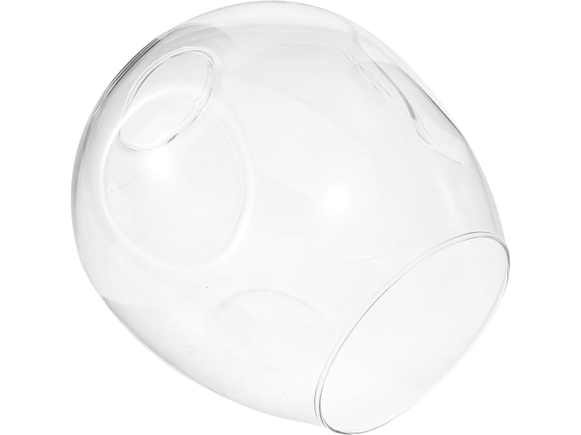 Pantalla De Lámpara Colgante De Cristal Transparente Con Doble Abertura Cóncava, Fácil De Reemplazar.