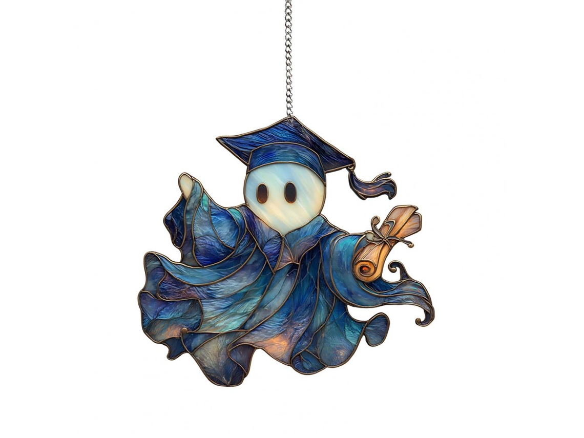 Serie de sol colgante fantasma de acrílico, colgante decorativo de Halloween para ventanas y porches estilo K Viewleaf