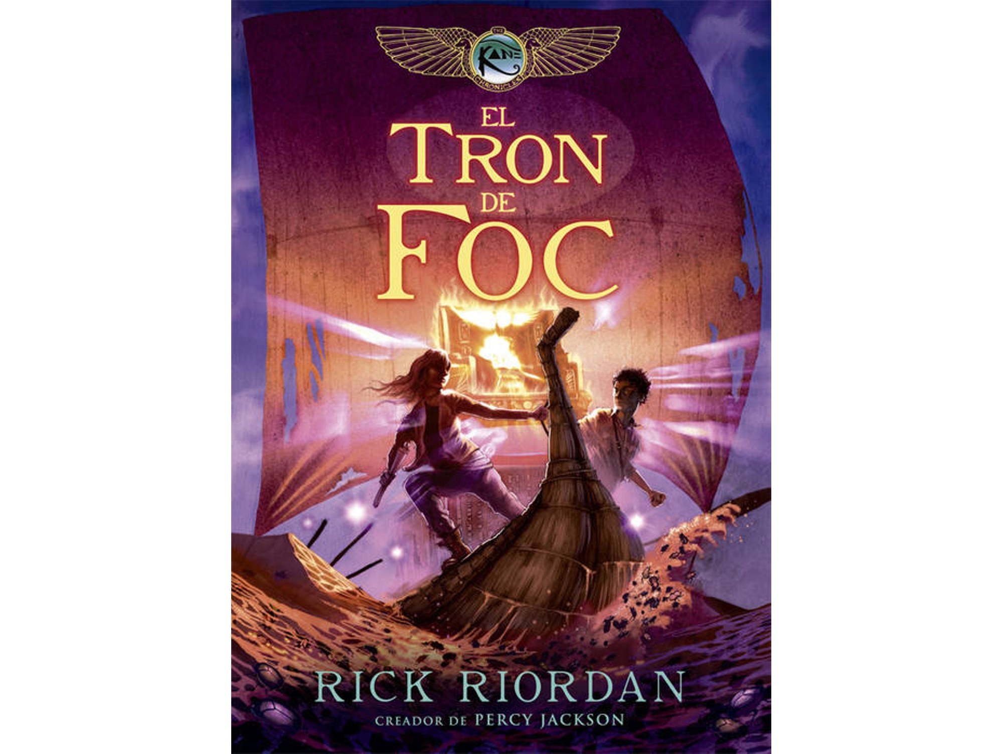 Libro El Tron De Foc de Rick Riordan (Catalán)