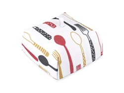 Tapa Cuadrada Plegable Aislante Para Alimentos Calientes Con Papel De Aluminio Rojo.