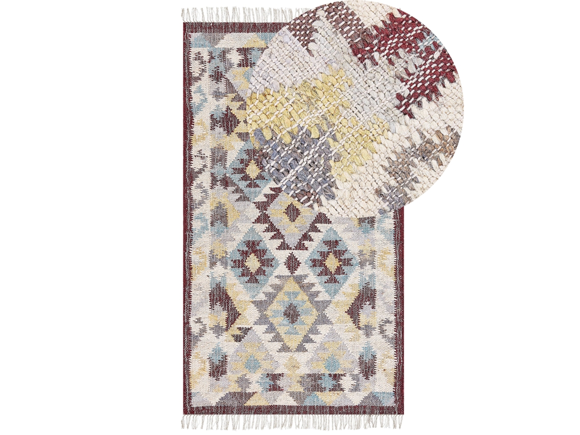 Alfombra BELIANI Fener de Yute Multicolor 80x150
