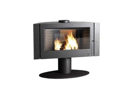 Estufa de leña de hierro fundido antracita 12kw 6114-44 - INVICTA