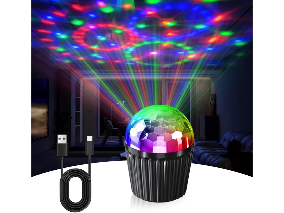 Luz Led Colorida Rotativa Para Bola De Discoteca Laser Ativado Por Voz Luz De Flash Palco De Música Dj Feixe De Luz GERTIZ