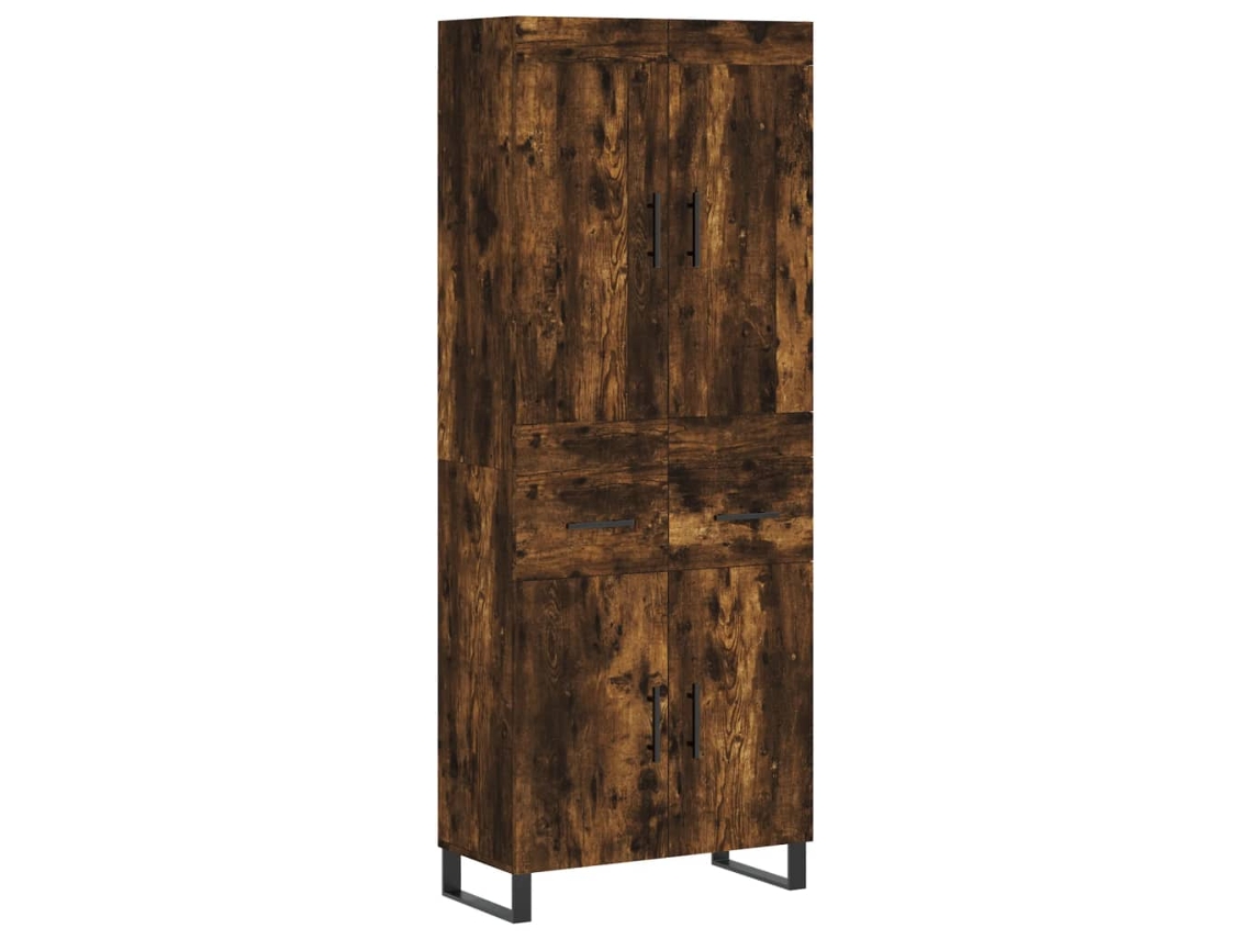 Aparador Alto VIDAXL Marrón Madera contrachapada (69,5x34x180 cm)