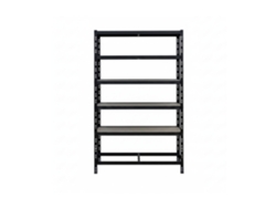 Relaxdays Estantería Para 8 Neumáticos, 210×110×40 Cm (al×an×f), 750 Kg, Acero, Montaje Sin Tornillos, Taller, Negro