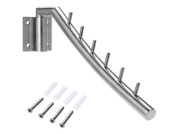 Ganchos De Pared De Acero Inoxidable Con 6 Ganchos Giratorios De 180°, Para Ropa, Toallas Y Organización Del Espacio.