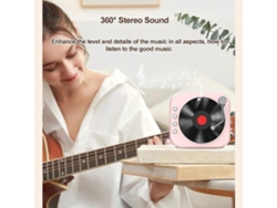 Altavoz inalámbrico portátil estilo vintage con tecnología BT5.3 para grabación de CD, sonido Hi-Fi y altavoces estéreo.