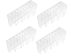 Organizador De Cosméticos Em Acrílico Transparente De 4 Peças, Durável E Para Sombras E Pó, Para Banheiro E Casa