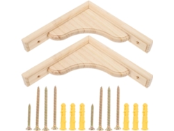 Soporte triangular de madera para estante de pared, soporte decorativo flotante para estante de esquina, se fija con tornillos. SFUSHOS