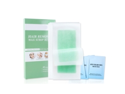 Kit De Bandas De Cera Para Depilación Corporal, Facial Y De Bikini Con 4 Toallitas Limpiadoras.