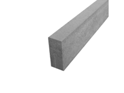 Bordillo decorativo de 100x20x8 cm. Unidad / Bordes rectos / Gris
