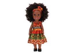 2026 Muñeca Negra De 14 Pulgadas Con Diadema Vestido Bonito Pelo Afro Muñeca De Moda Para Niñas Ropa Cambiable