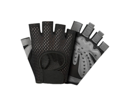 2026rebe-guantes Deportivos De Media Falange 2pcs Poliéster Resistente Al Desgaste Antideslizante Para Ciclismo Montar Ejercicio Negro Talla L