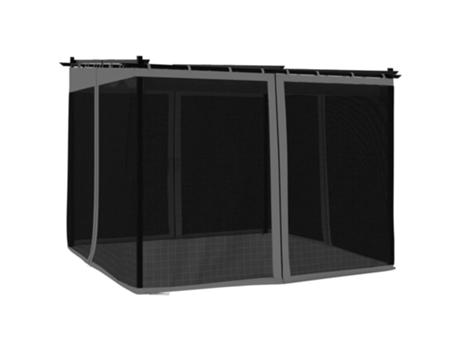 Cenador VIDAXL Antracita Acero (3x3 m)