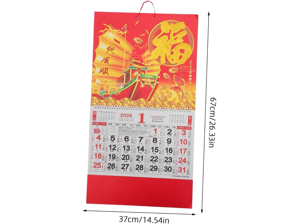 Juego De 2 Calendarios De Pared 2026, Año Del Caballo