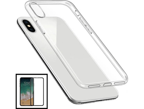 Kit Carcasa + Protector de Pantalla Apple iPhone X PHONECARE Transparente