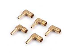 Conector De Codo De Latón De 90 Grados Con Rosca Macho Para Manguera De 6 Mm (1/4").
