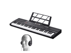 61 Teclas, Teclado Digital Portátil, Piano, 200 Tons, 200 Ritmos Succebuy